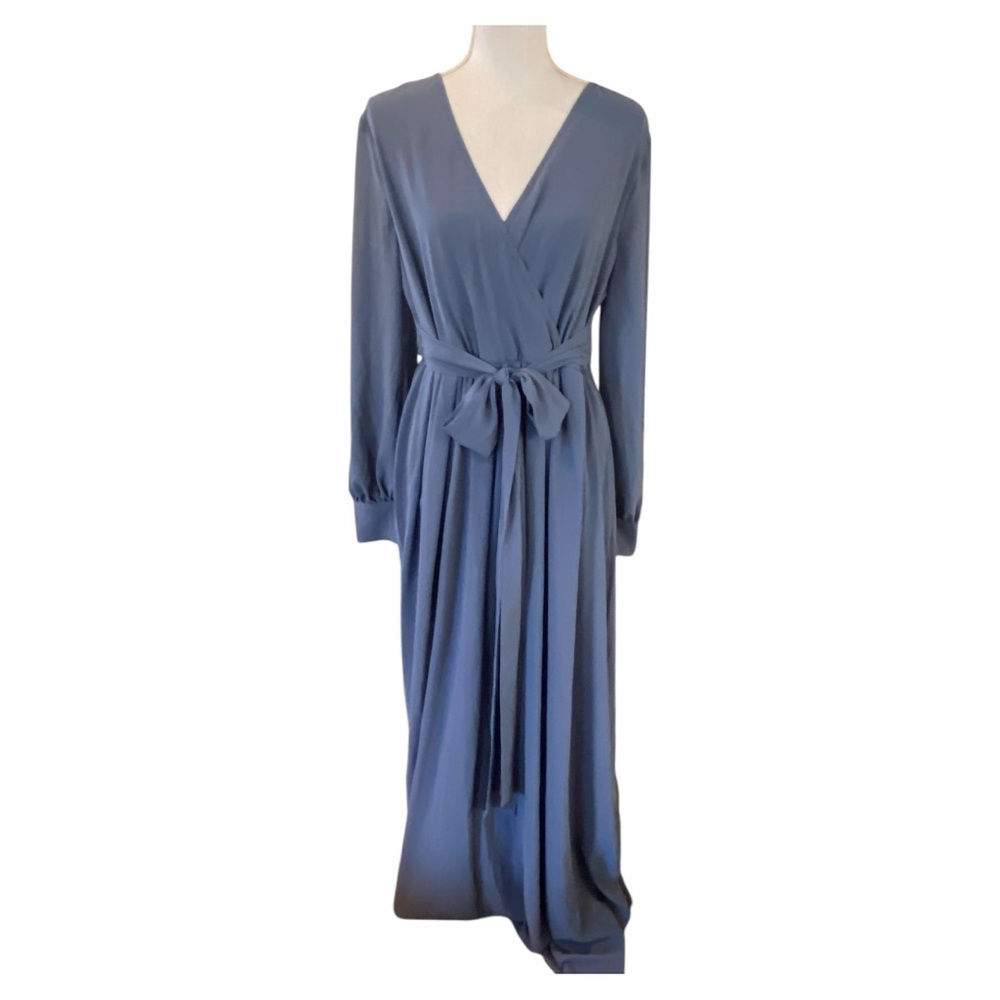 Baltic Born Elegant Blue Long Sleeve Maxi Dress